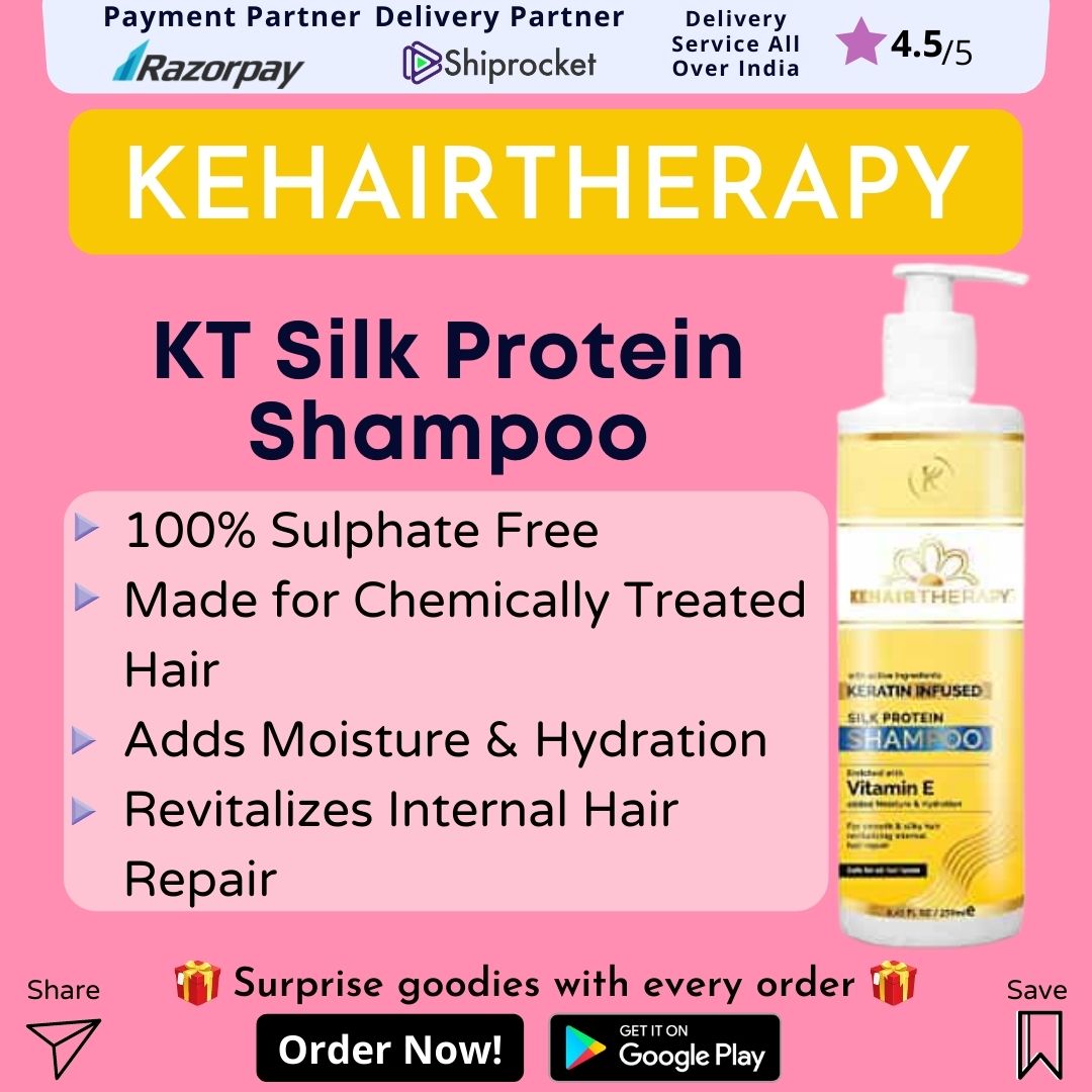 KT Kehairtherapy’s Sulfate Free Silk Protein shampoo for Chemically Treated Hair 250 ml