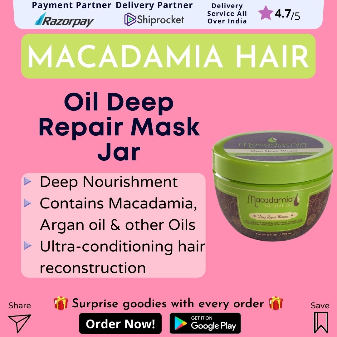 Macadamia Oil Deep Repair Mask Jar, 236ml