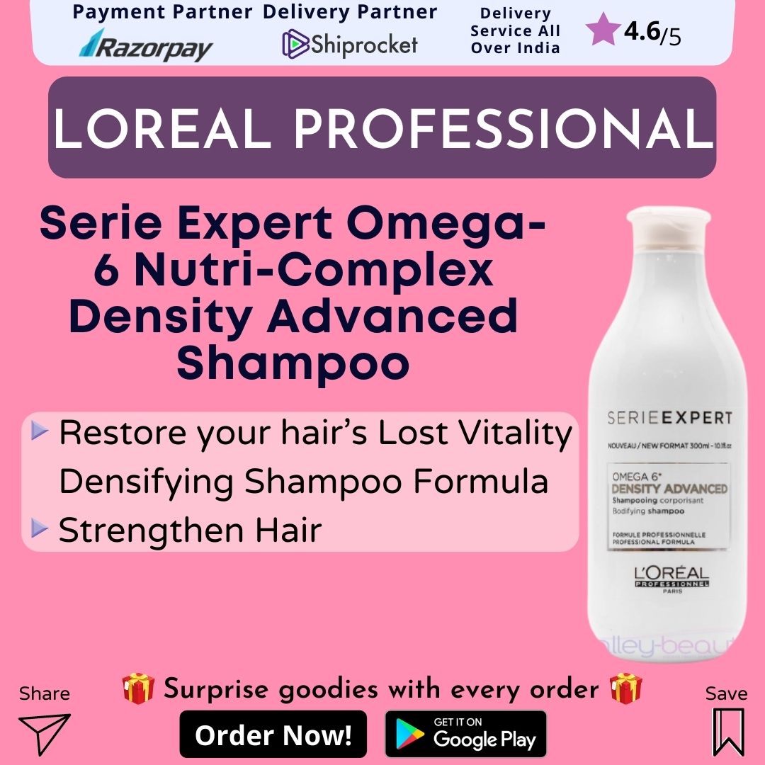 LOreal Paris Serie Expert Omega-6 Nutri-Complex Density Advanced Shampoo,300ml  - Keratin Shampoo India