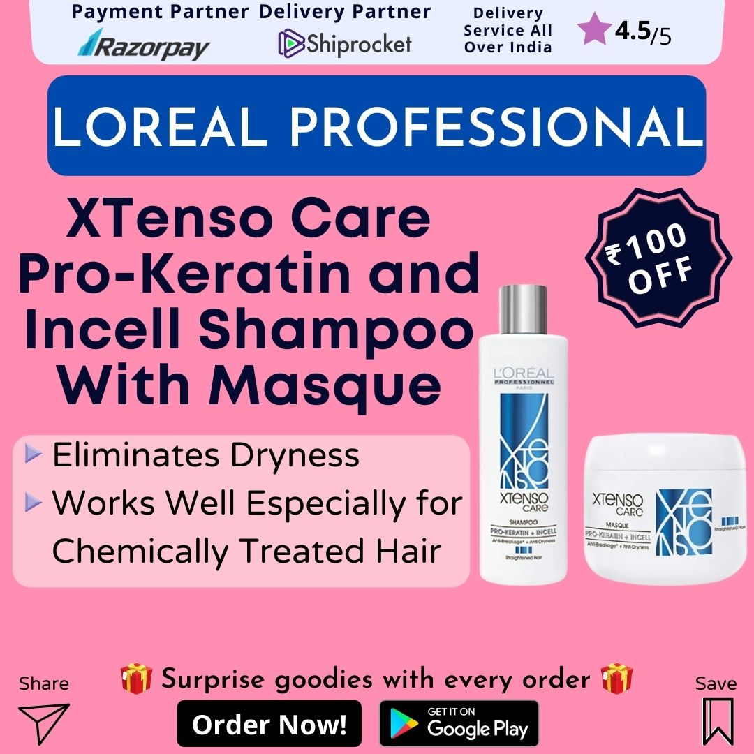 LOreal Professionnel XTenso CLOreal Professionnel XTenso Care Pro-Keratin +  Incell Hair Straightening Shampoo (250ml)are Pro-Keratin + Incell Hair  Straightening Shampoo (250ml) - Keratin Shampoo India